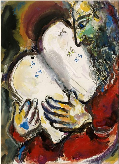 Moses Ten Commandments by Chagall